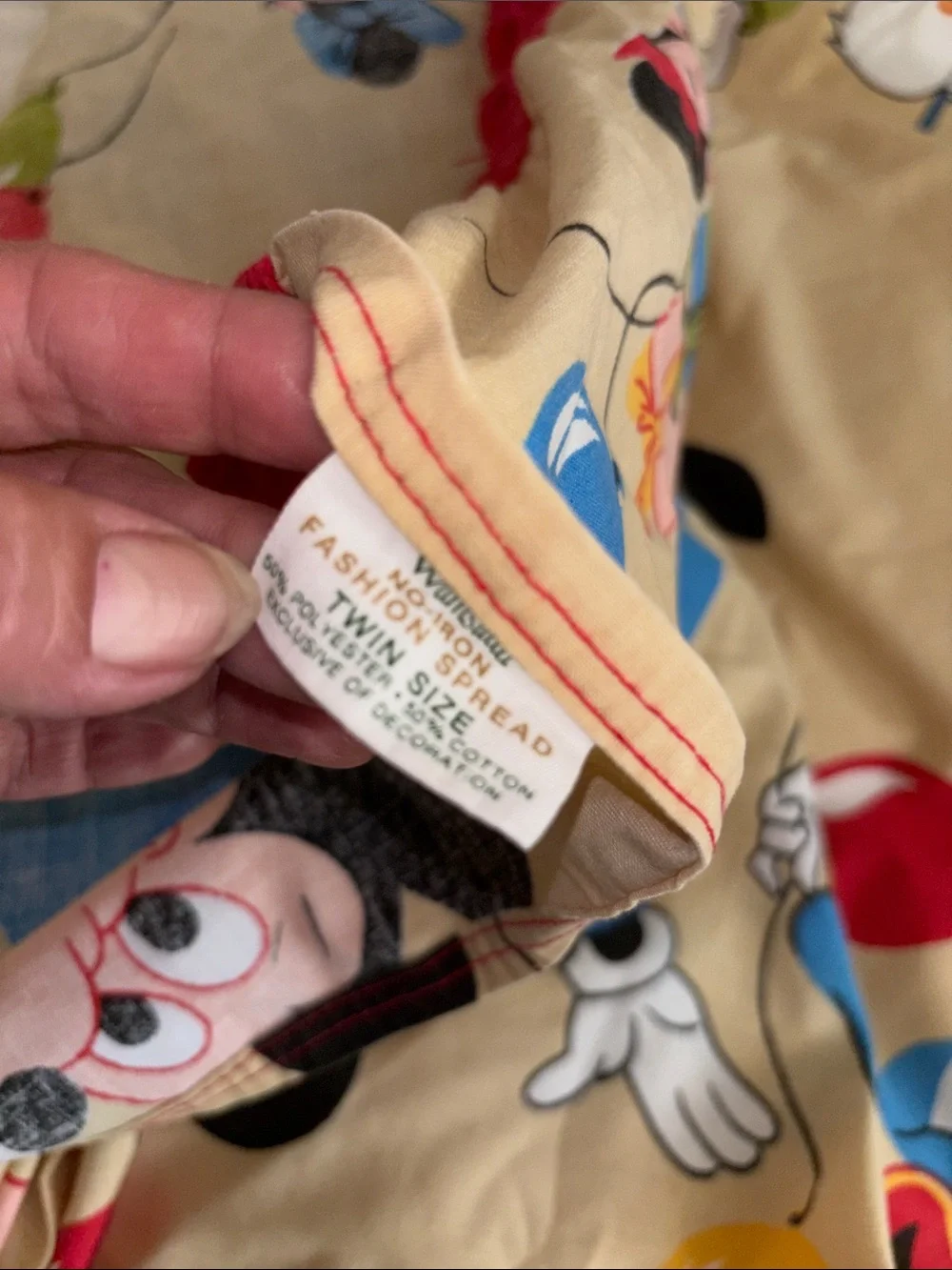 Vintage Disney Mickey Mouse bedspread